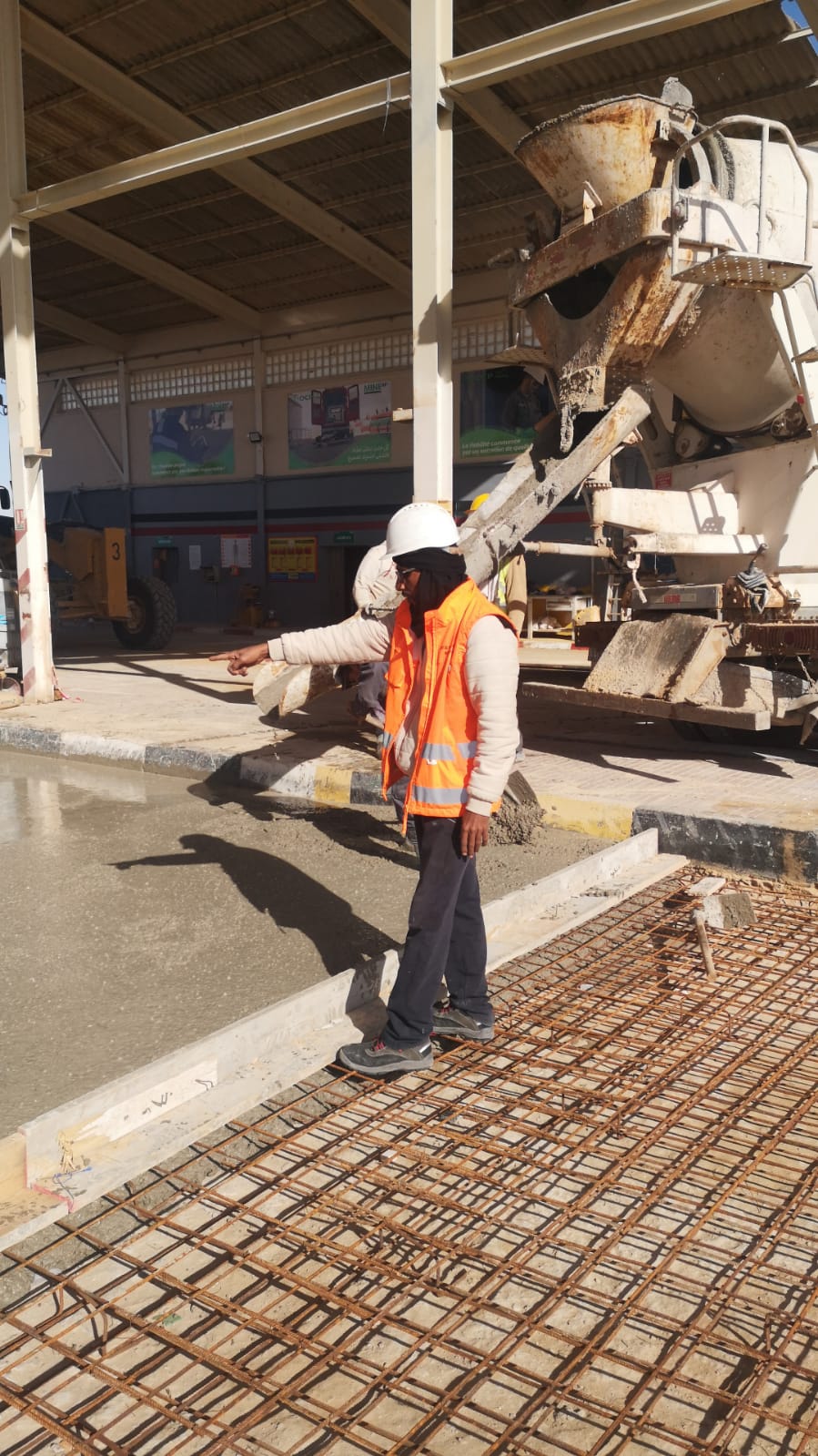 Reconditionnement du sol de l'atelier Maintenance Engins